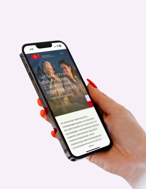 AK105 Website auf iPhone